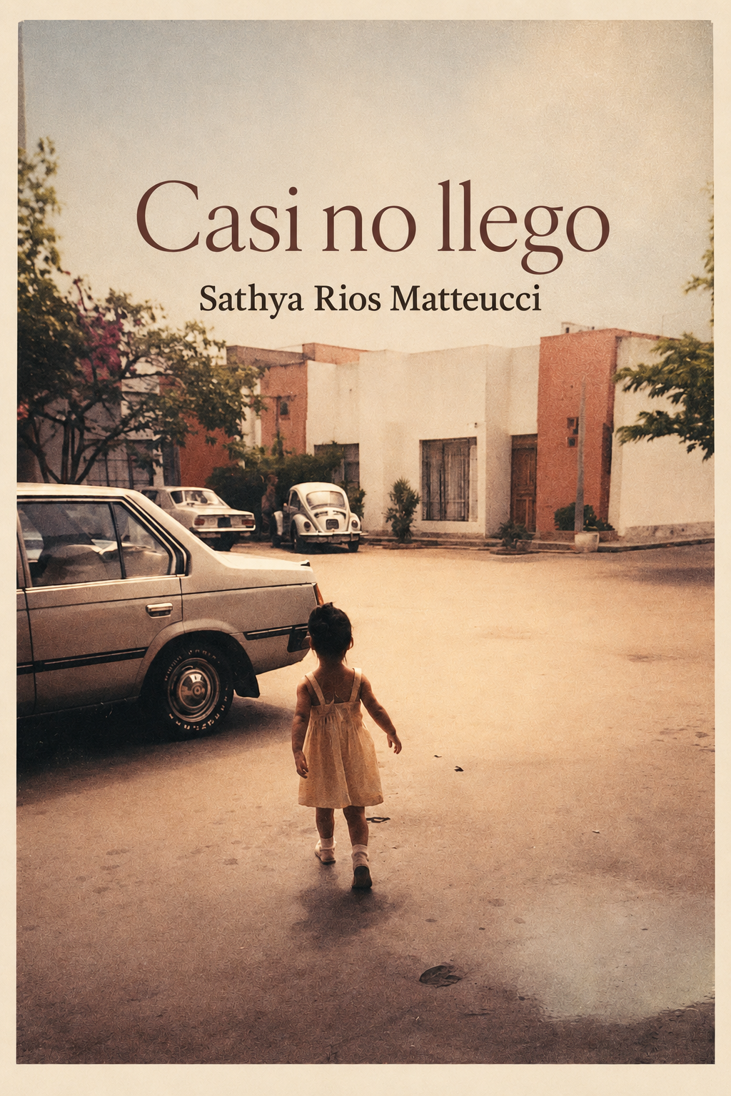 Portada de la novela Casi no llego, de Sathya Rios Matteucci.